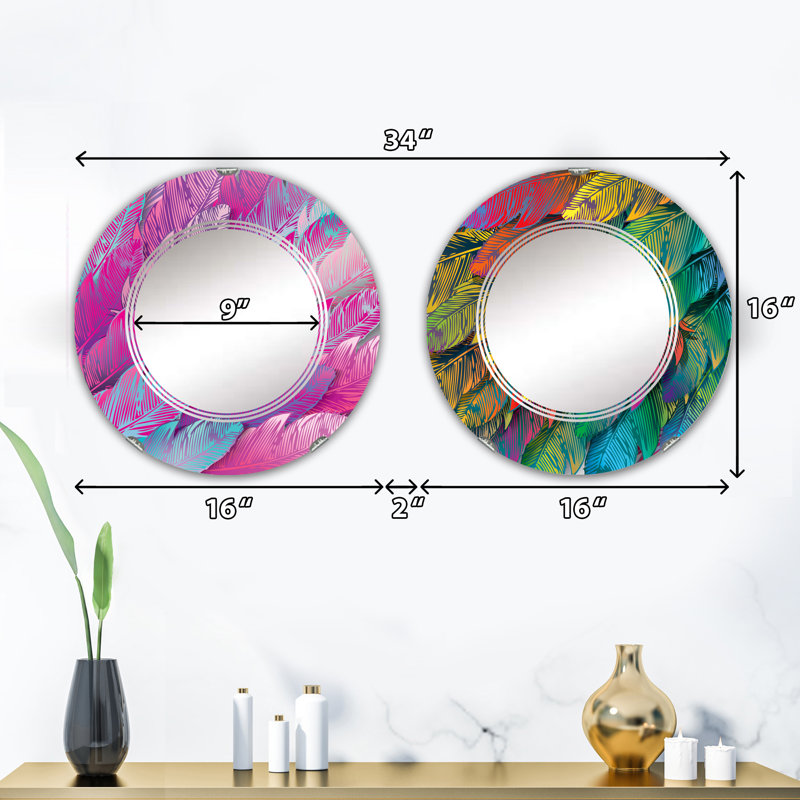 Ensemble de 2 miroirs sans cadre