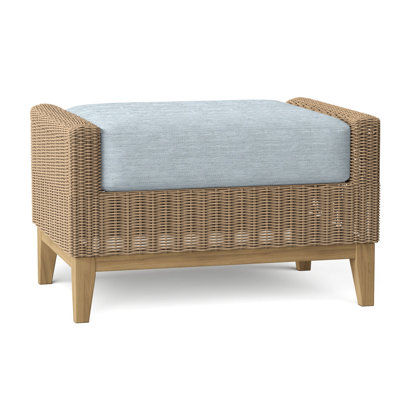 Frances Deep Seating Outdoor Teak Ottoman with Sunbrella Cushions -  Kingsley Bate, Composite_A7EECEC9-0B0F-4BF8-9C7B-AEDD33D92DBD_1590571423