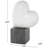 Cole And Grey Marble Slanted Heart Sculpture With Black Block Base