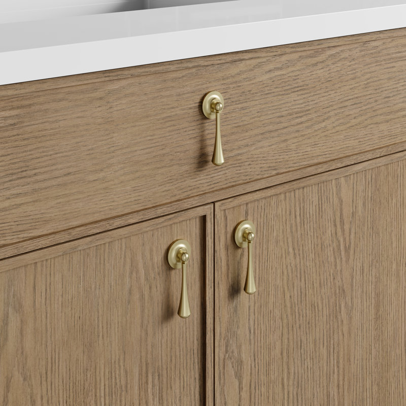 Kinnsden 36" W Single Vanity, Ethereal Noctis Silestone, 8" Widespread, Weathered Oak