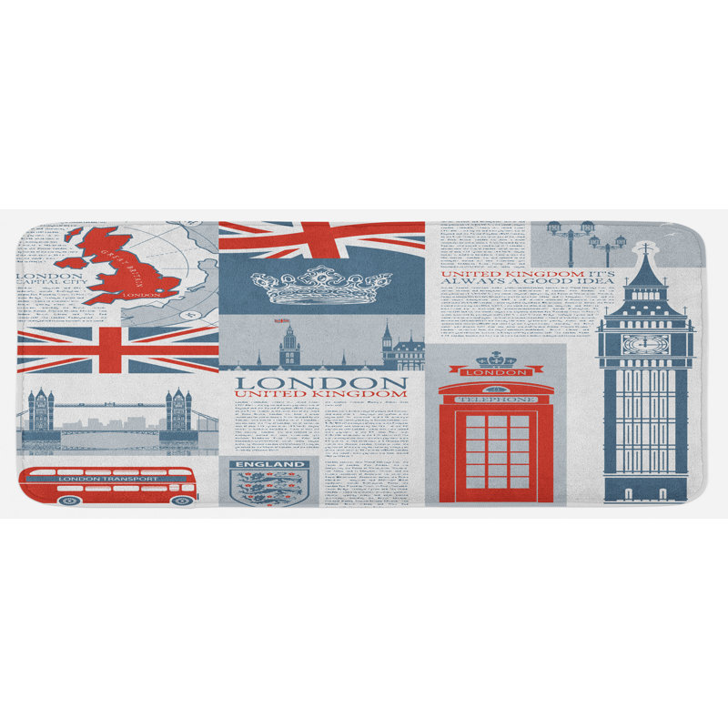 Eclectic Polyester Kitchen Mat
