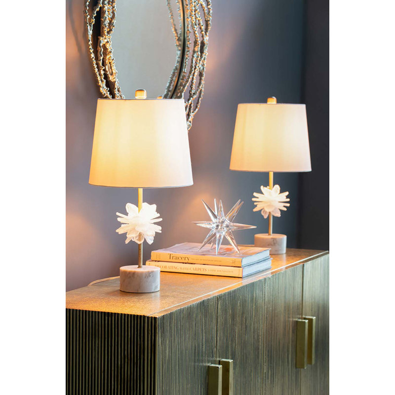 Ensemble de lampe de table standard 21,5 "blanc
