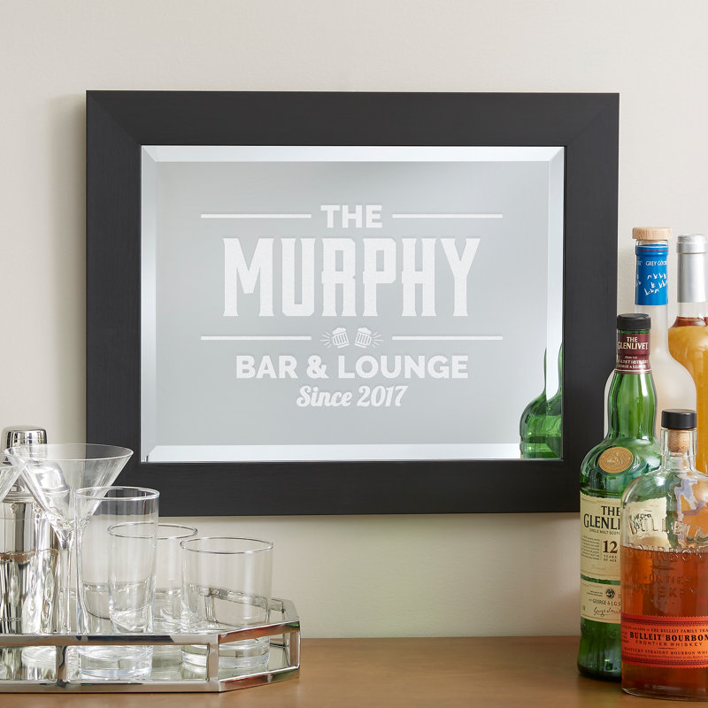 Miroir mural gravé The Bar - 16 x 20, Oui