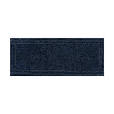 17X24" Navy 100% Cotton 3000 Gsm Reversible Bath Rug - , Feel, Bathroom Essential 1 Pcs Medium Pile, User