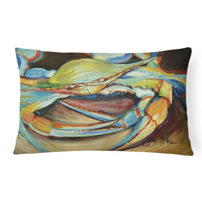 Coussin décoratif intérieur/extérieur bleu crab anti-taches