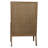 Mack Cotton Performance Fabric and Oak Wingback Accent Chair w/ Rattan Accents