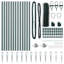 Vidaxl Fence With Posts PVC-Coated Steel-116798247-116798248