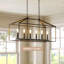 6-Light Kitchen Island Linear Chandelier, Farmhouse Pendant Light with Adjustable Chain, Black Iron Finish-992868539