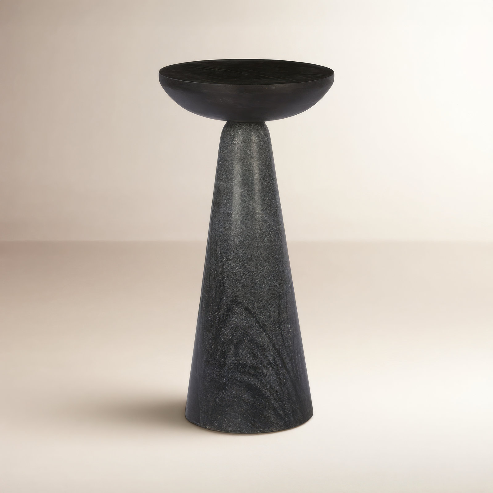 Manya Solid Wood End Table, Black