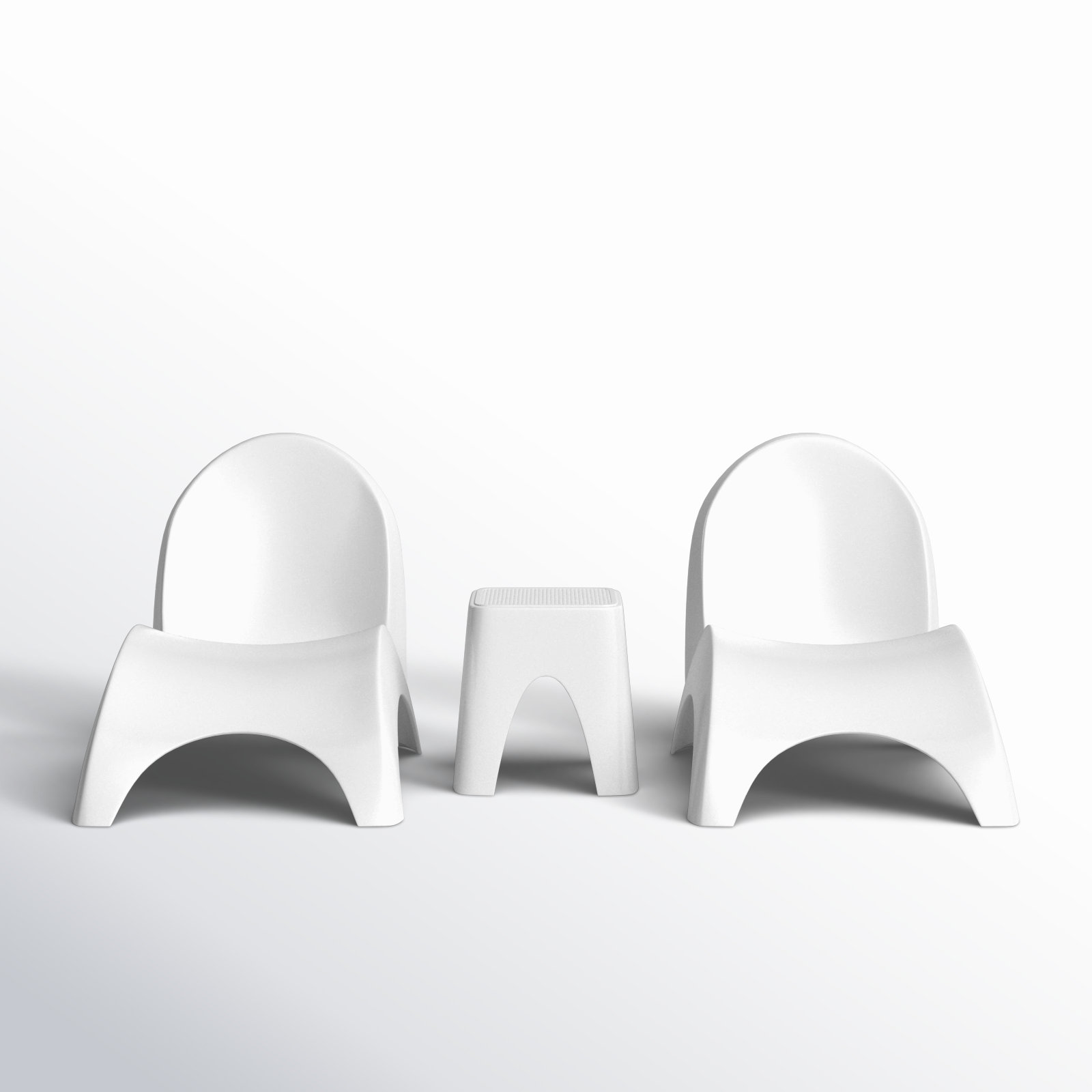 Frederick Angel Trumpet 3 Piece Seating Group, White