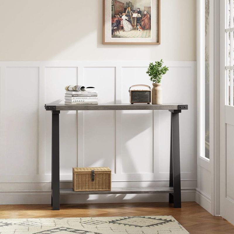 110cm Console Table, Grey Wood