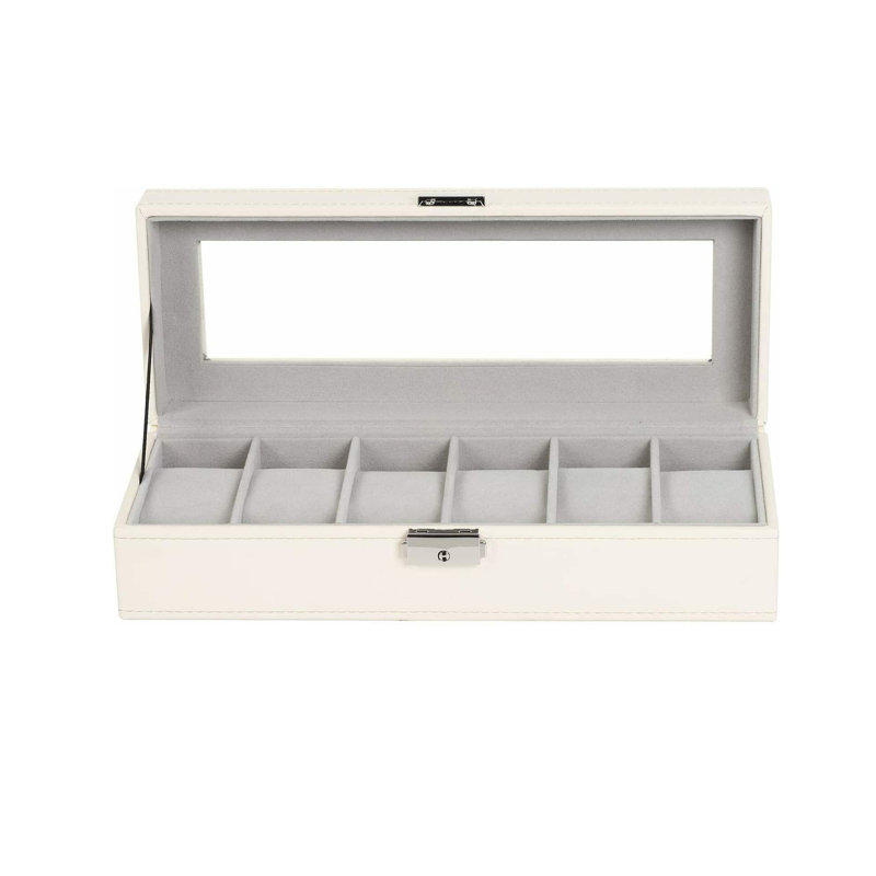 Glass Watch Box + Locking, Champagne