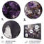 Ailes de papillon mauves et blanches et fleurs - Art mural floral en métal-972911734