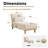 62.2''L Premium Chenille Chaise Lounge, Adjustable Backrest-611381297