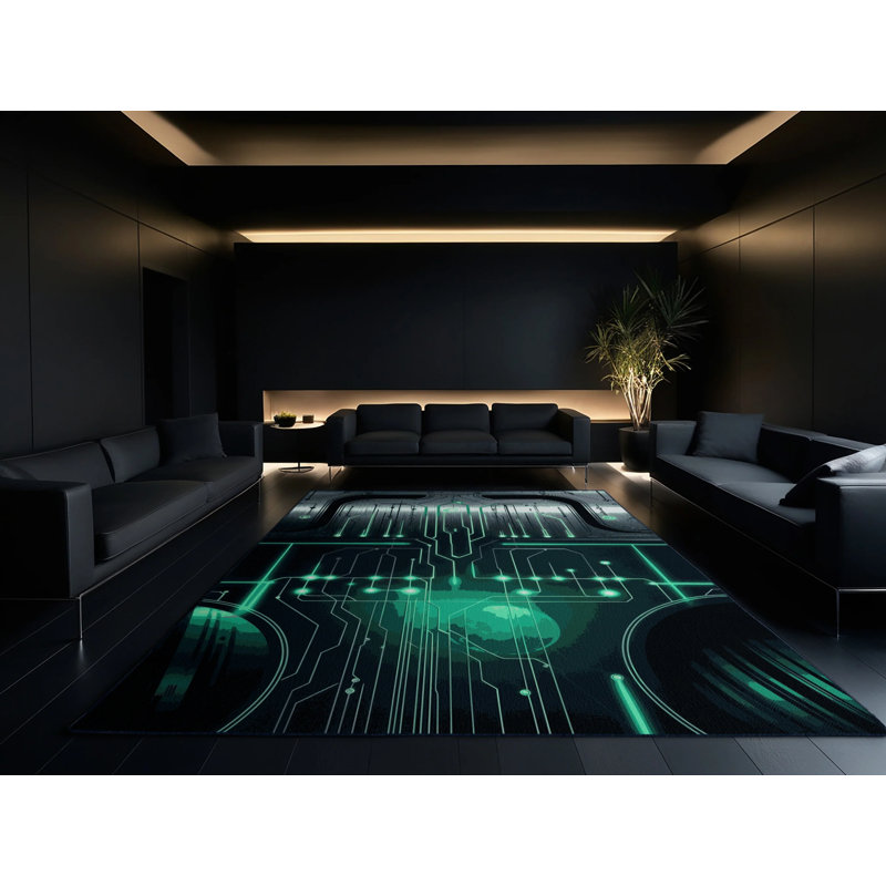 Etherial Trace Rug, Square 3'