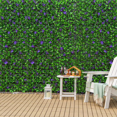 100 cm H Faux Foliage Hedge Plant