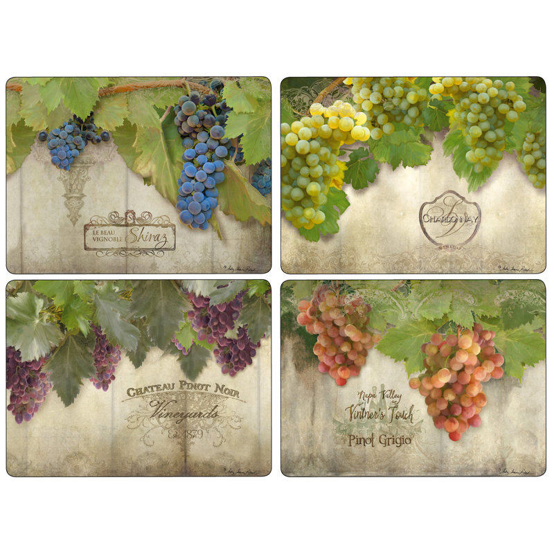 Napperon Pimpernel Tuscan Vineyard S / 4 15,7 po x 11,7 po