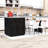 Cleanthes Kitchen Island with Extendable Dining Table, Cabinet and Integrated Power Ports-940169684