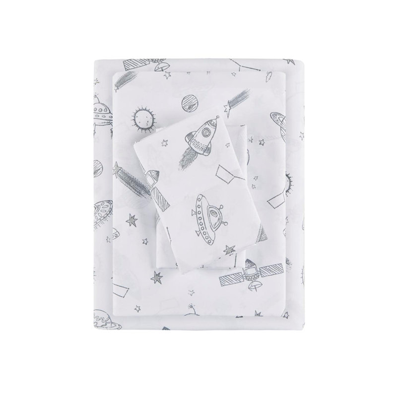 Printed Microfiber Sheet Set, Full/Double
