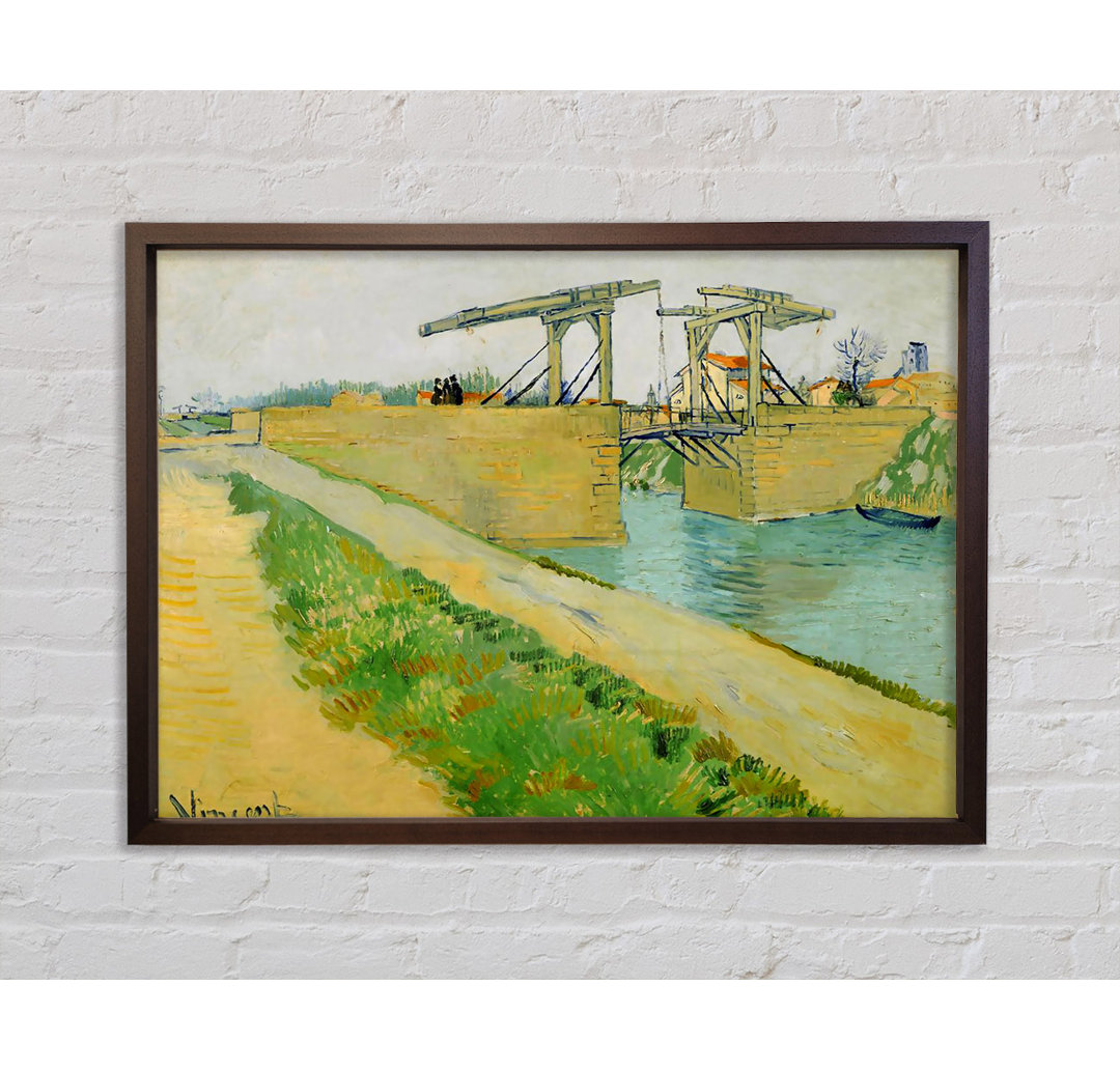 Van Gogh Die Langlois-Brücke - Einzelner Bilderrahmen Kunstdrucke auf Leinwand