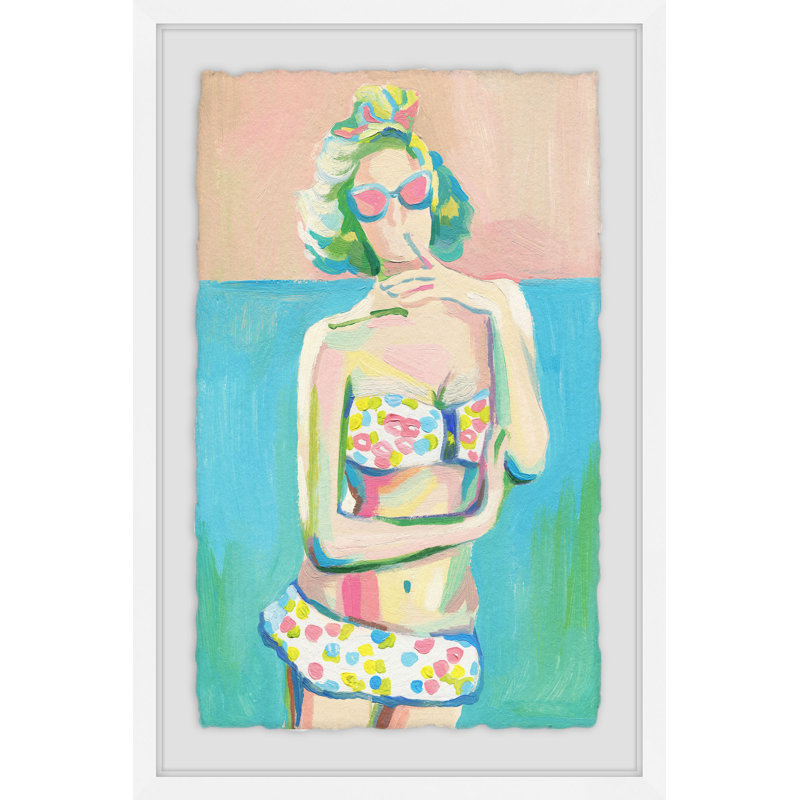 Coquette - reproduction d'art sur toile, H 30 po x l 20 po x P 1,5 po, Papier encadré