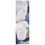 "Floral Serenity II", Flower Abstract Artwork on Silver Shagreen Wrapped Canvas Wall Art