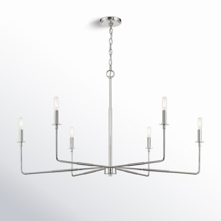 Alysa 6 Light Metal Dimmable Chandelier