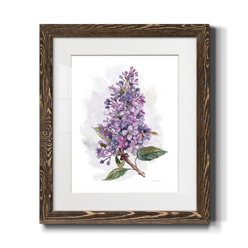 Awash In Lilac I - impression, H 20 po x l 17 po x P 1,5 po, Noyer
