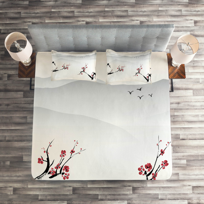Eclectic Polyester Floral Coverlet