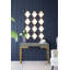 Miroir mural doré à quatre niveaux 9,5 x 1 x 47,2 po