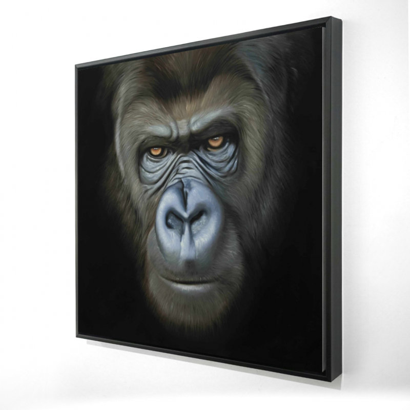Gorilla Face - Office Animals Framed Canvas for Home Decor