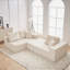 Ensemble de canapé modulaire rembourré en velours côtelé Modern-475135363-475135374