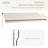 13' X 10' Retractable Awning, 280Gsm UV Resistant Sunshade Shelter For Deck, Balcony, Yard, Beige And White-125181339-125181355