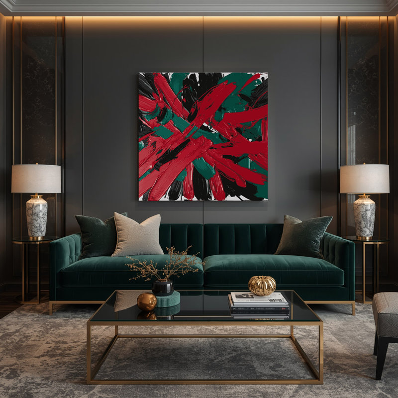 «Neo Expressionism 37», art mural sur toile bleue, H 12 po x l 12 po