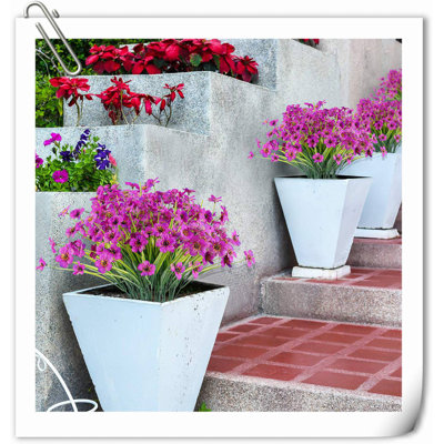 30 paquets de fleurs artificielles d'extérieur résistantes aux rayons UV et aux plantes artificielles en plastique