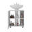 Parade Under Pedestal Sink Cabinet, 1 Door, 5 Open Compartments, Melamine Finish-152984946