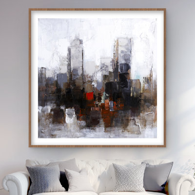 Obscure City - Beige, salon, impression encadrée