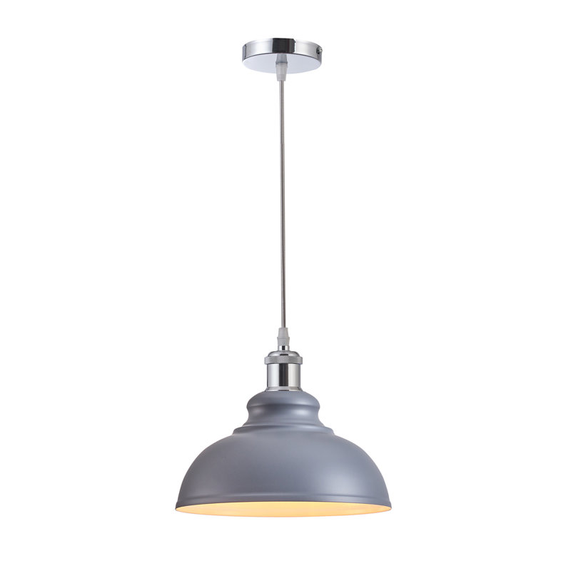 Tennyson - Light Single Pendant, Matt Grey/White