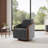 Upholstered Farmhouse Edging Swivel Barrel Chair With Toss Pillows-692758029