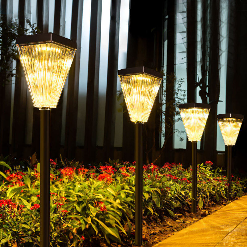 Lumières de jardin extérieures Huotian, à DEL, imperméables, blanc chaud ou dégradé (ensemble de 2)