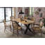Brook Hallow Acacia Solid Wood Top Metal Base Dining Table-433657096