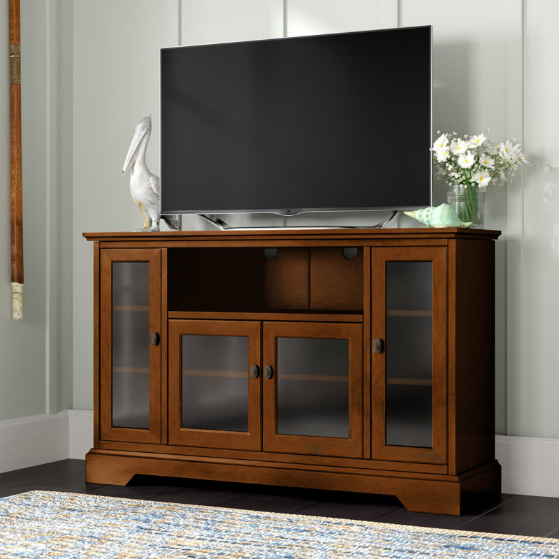 Meuble télé 52 po à 4 portes pour téléviseur de 58 po ou moins Broddi, Marron