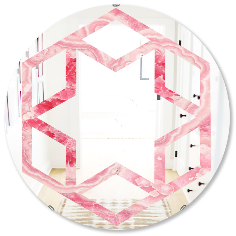 Miroir murale à texture étoile quartz glam, 31,5 po x 31,5 po