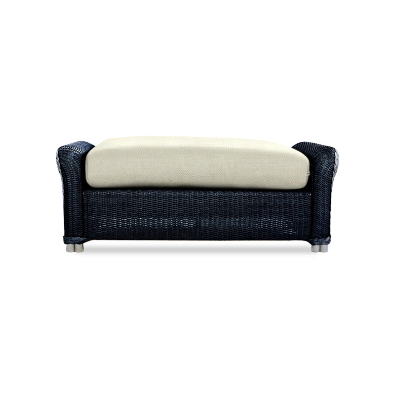 Reflections Outdoor Ottoman, Ebony, Demo Stone