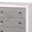 Commode rustique gris et blanc vieilli
