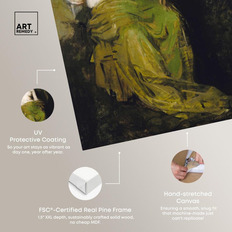 Art Remedy Half Draped Figure Canvas Classic Vintage Wall Art by Art Remedy
