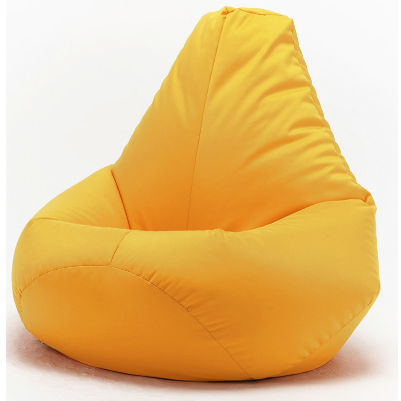 Seater Polyester Blend Outdoor Friendly Bean Bag Chair, Yellow