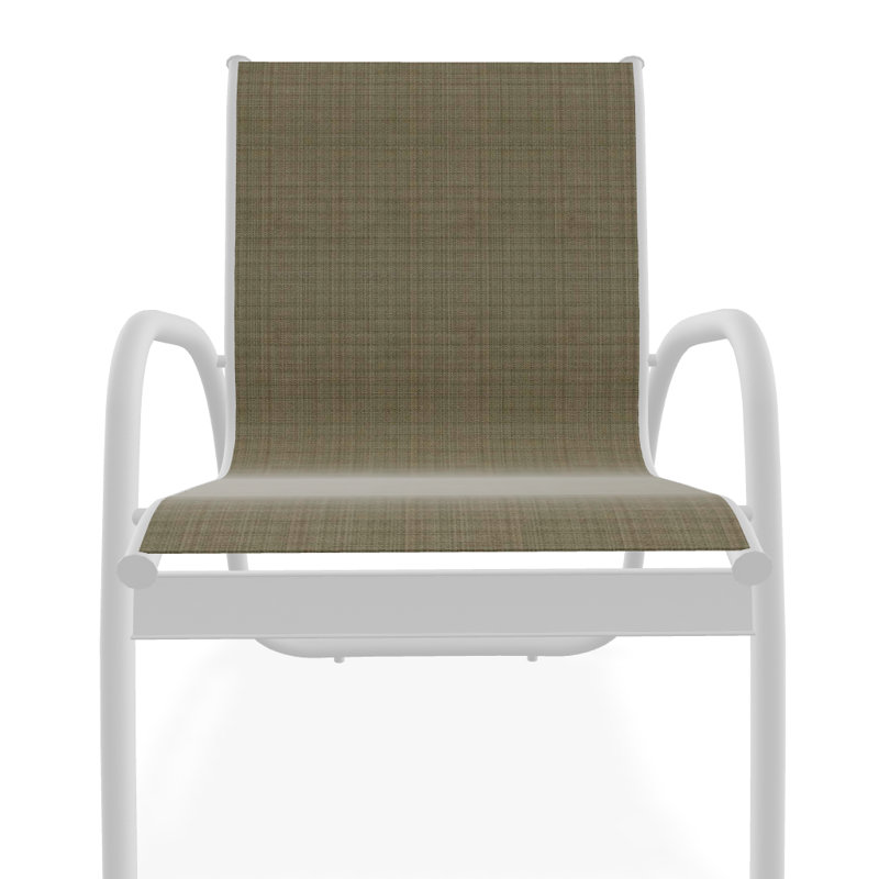 Fauteuil de patio Gardenella, Blanc texturé, Pierre d'élévation