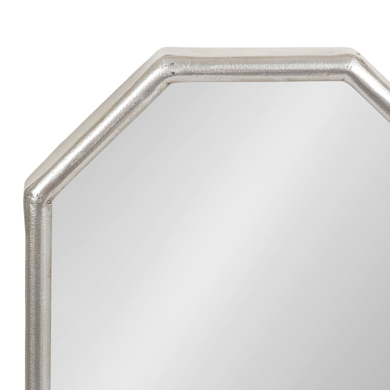 Judine Metal and Mirrored Taper Wall Sconce Candle Holder, Silver