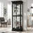 Deloatch Lighted Glass Curio Cabinet with Adjustable Shelves-1660288706